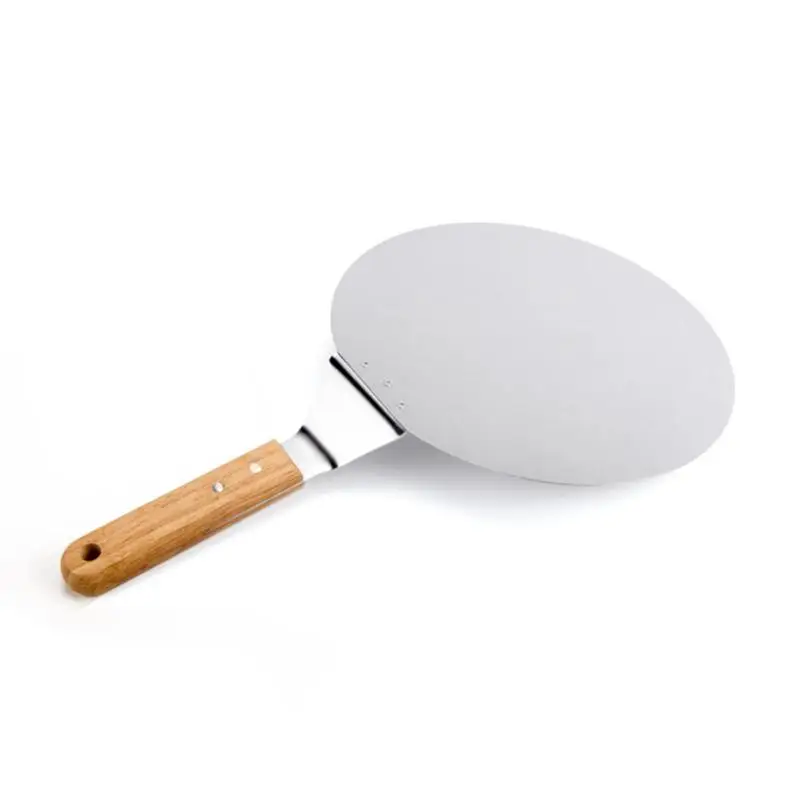 Pizza Stone Baking Pastry Tools 1 Piece Stainless Steel Anti-scalding Pizzas Spatula Oak Handle Cake Shovel Kitchen Accessories