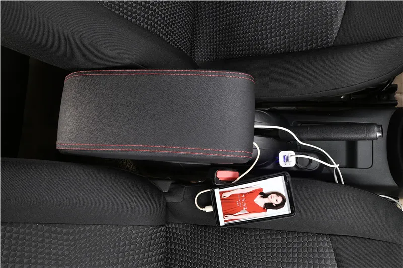 Большое пространство+ роскошный+ подлокотник с разъемом USB для хранения, коробка для хранения, подходит для peugeot 301 citroen c Elysee 2012-16