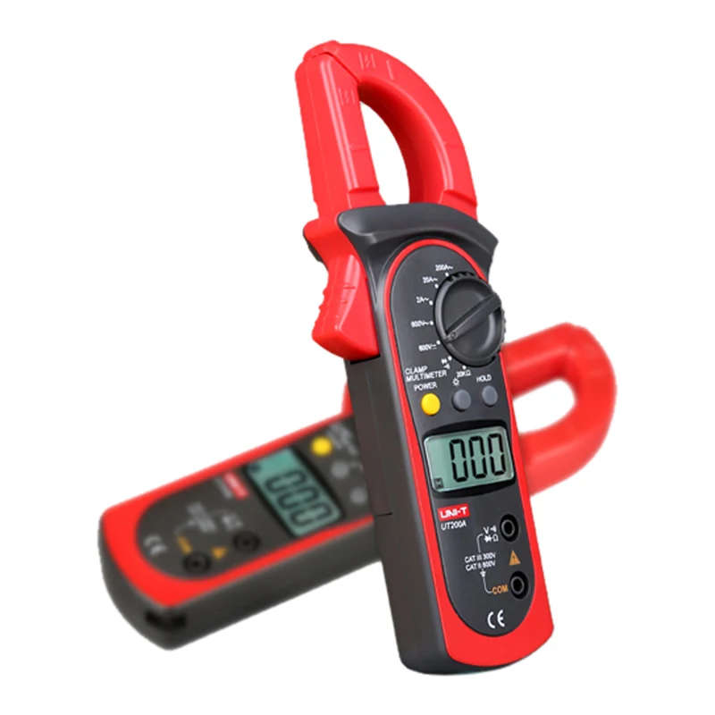 

Clamp meter UNI-T UT200A current clamp AC 200A DC AC Voltmeter resistance manual range LCD digital clamp meter mini clamp