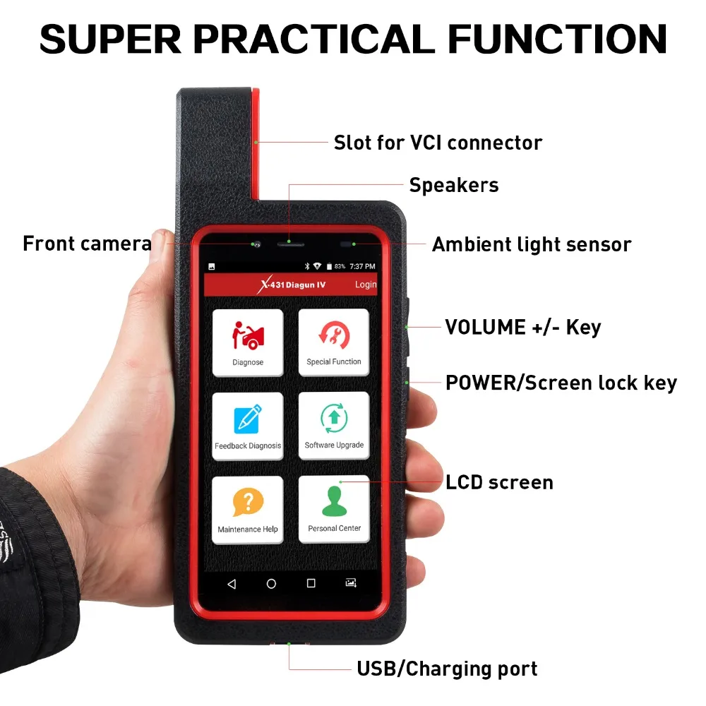 Launch X431 Diagun IV полная система мощный OBD2 диагностический инструмент с 2 летним бесплатным обновлением launch X 431 pro мини поддержка 12 В автомобиля