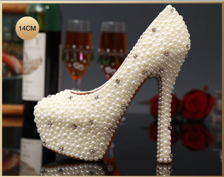 

high quality wedding shoes for bridal Italian designs beads and rhinestones high heels for ladies