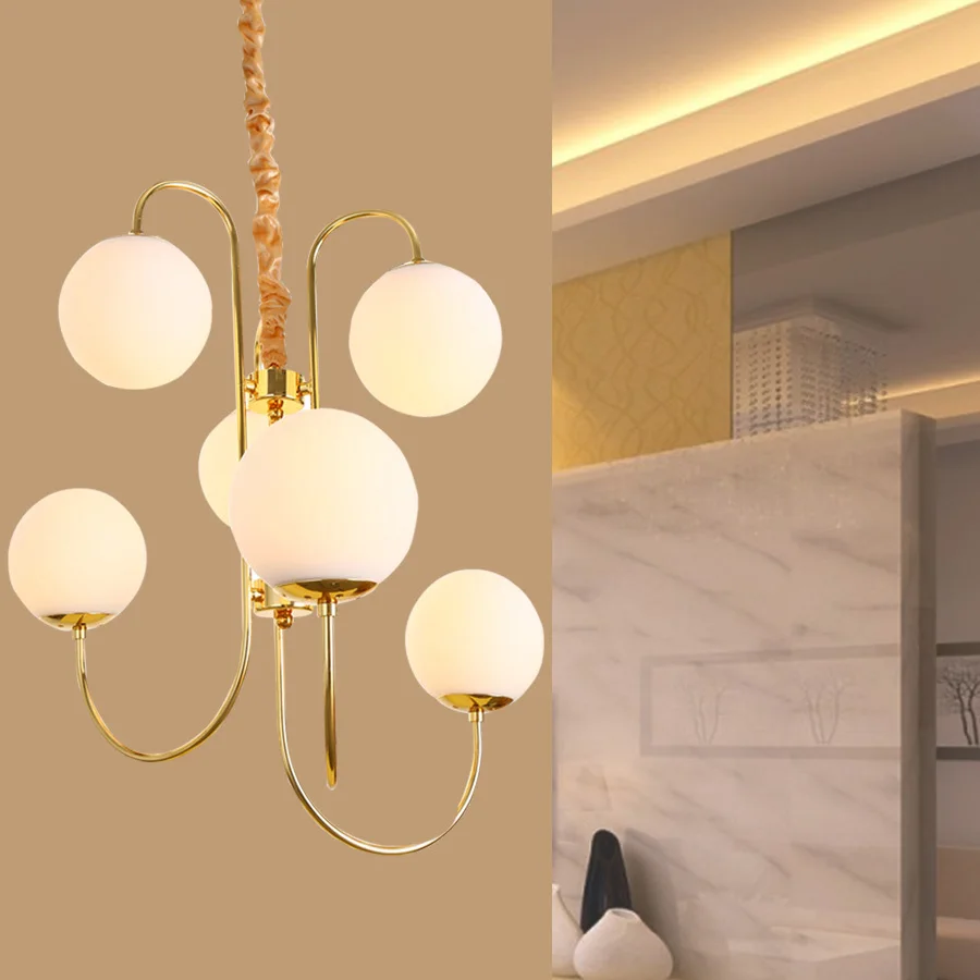 Modern Living room/Bedroom/Minimalist/Restaurant Pendant Light Nordic Clothing Decoration Glass Ball Pendant Lamp