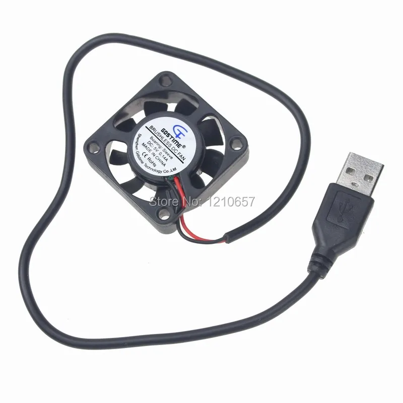 100PCS lot Gdstime USB 4cm 40mm Mini DC Brushless Cooling Exhaust Fan 5V 40mm x 20mmin Fans