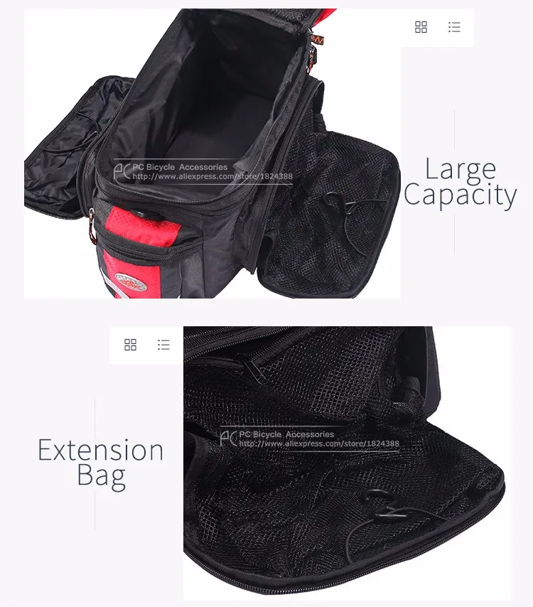 Excellent CBR Waterproof Cycling Bicycle Bag Bike Rear Seat Trunk Bag Handbag Rear Bike Panniers Mountain Bike Outdoor Accessories 1