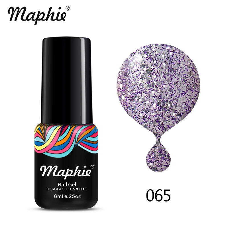 Maphie, 6 мл, золотой цвет, Гель-лак, мерцающий блеск, УФ светодиодный Гель-лак для ногтей, долговечный УФ-лак для ногтей, лак для ногтей, замочить, светодиодный клей - Цвет: 065