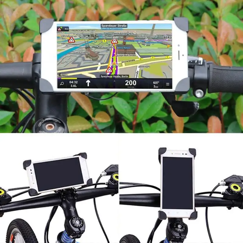

Anti-Slip Universal 360 Rotation Bicycle Mobile Phone Holder Handlebar Clip Stand GPS Mount Bracket with Electronic Horn
