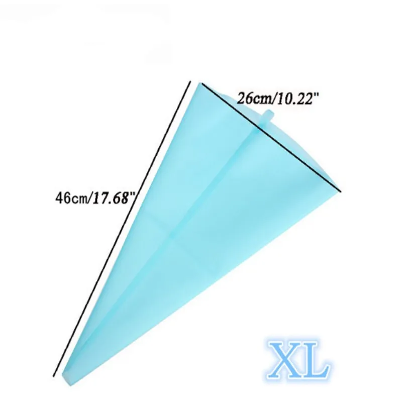 Четыре размера кондитерское оборудование силиконовые многоразовые глазурные насадки для украшения торта мешок крема инструменты для украшения торта инструменты для выпечки - Цвет: XL