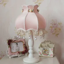 41 см высокий маленький размер настольные лампы Европейский стиль кружева Свадьба сад лампа ткань изысканный романтический корейский принцесса прикроватная лампа