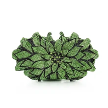 Зеленые Роскошные клатчи с кристаллами шикарные вечерние сумочки со стразами зеленые женские вечерние клатчи вечерние сумки(88182A-G