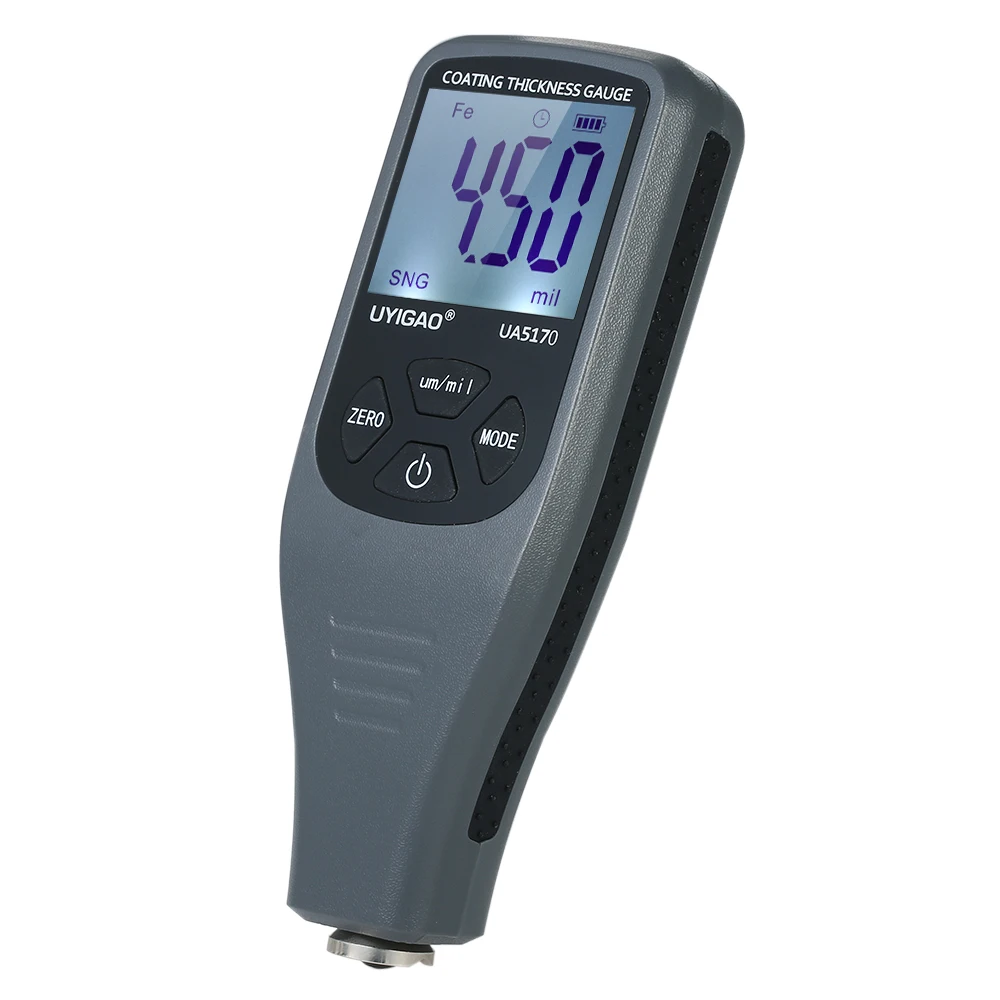 

UYIGAO Handheld Backlight LCD Display Digital Paint Coating Thickness Gauge Car Paint Meter Tester