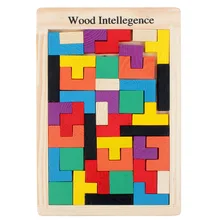 Wooden Puzzle Made of Pine Wood Tetris Color Shape Building Baby Early Education Cognitive Learning Toys cognitive effects of early brain injury