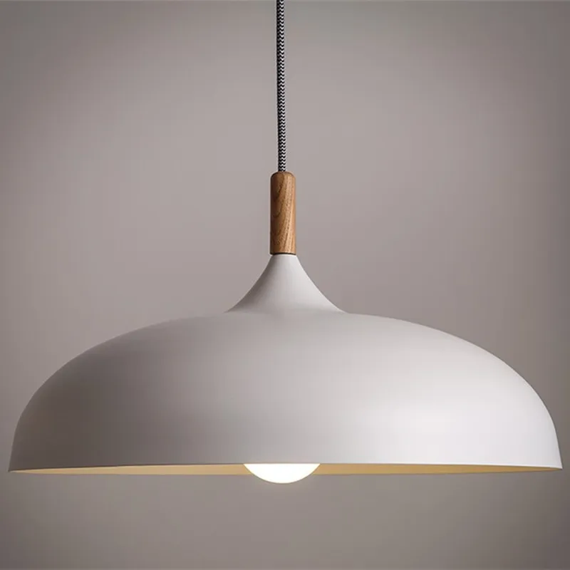 Современная мода черный и белый E27 подвесные лампы для креативного Нордического ресторана/спальни Подвесные светильники AC 90~ 260 в - Цвет корпуса: WHITE
