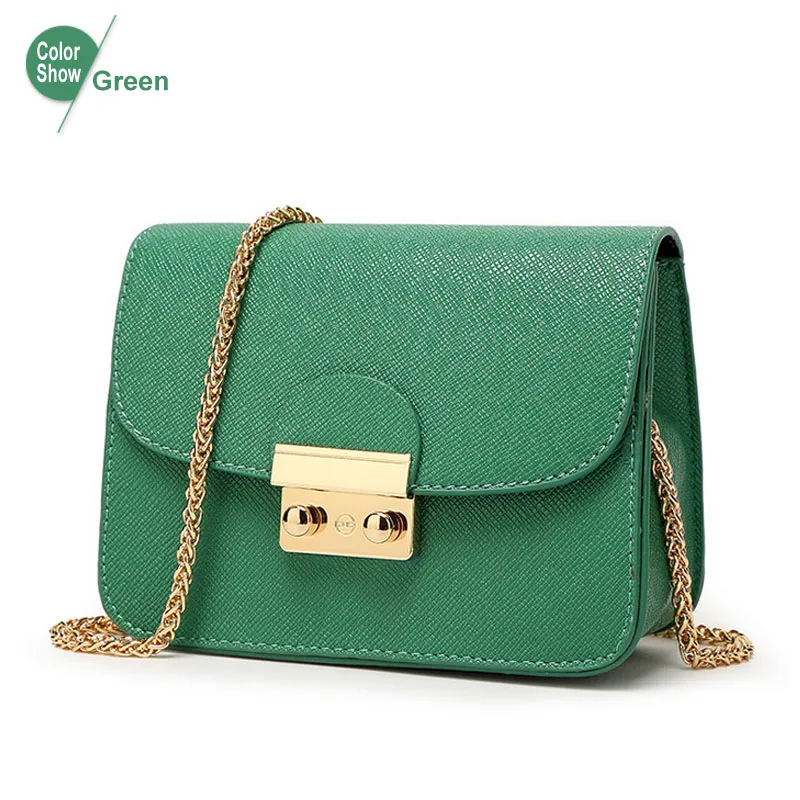 RoyaDong, женские сумки-мессенджеры, женские сумки, маленькие цепочки, дизайнерские милые женские сумки через плечо для женщин, яркие цвета - Цвет: green small