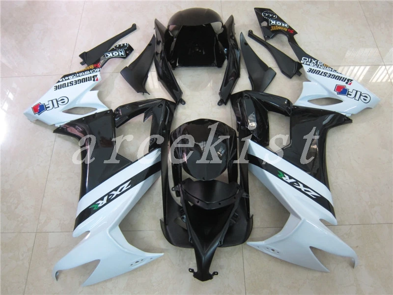 

3Gifts New ABS Motorcycle Fairings Kit Fit for kawasaki Ninja ZX-10R ZX10R 2008 2009 2010 10R 08 09 10 Body Set white black elf