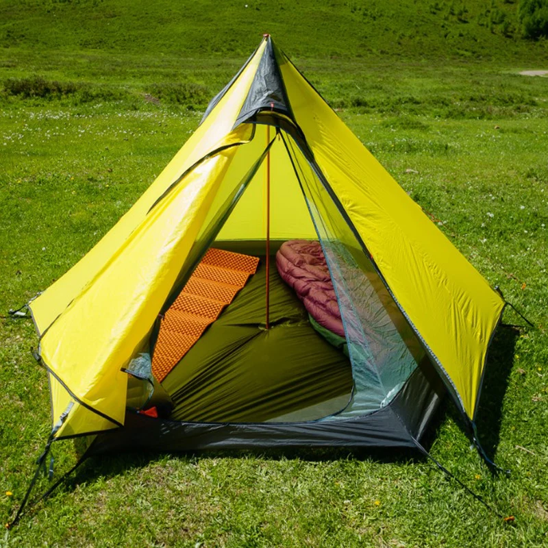 Barraca de Acampamento Credo Flame's 2 3person Pirâmide 15d 3 temporada Revestimento Costura Selada Silnylon Nenhum Pólo Caminhadas Ultraleve 7 Cheap Barracas