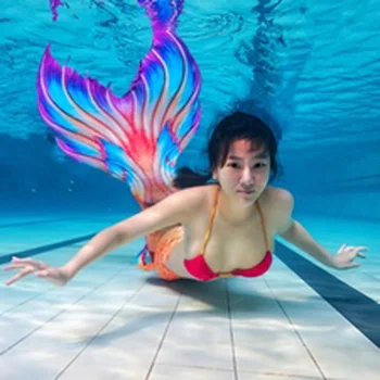 

Custome Mermaid Tail with Monofin for Swimming Mermaid Cosplay Costume Beach Artifact