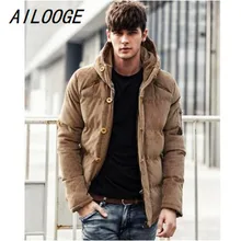 AILOOGE Толстая стеганая Gental мужская зимняя куртка мужские зимние пальто размера плюс 3XL Заводская 1 шт. Прямая поставка Розничная и