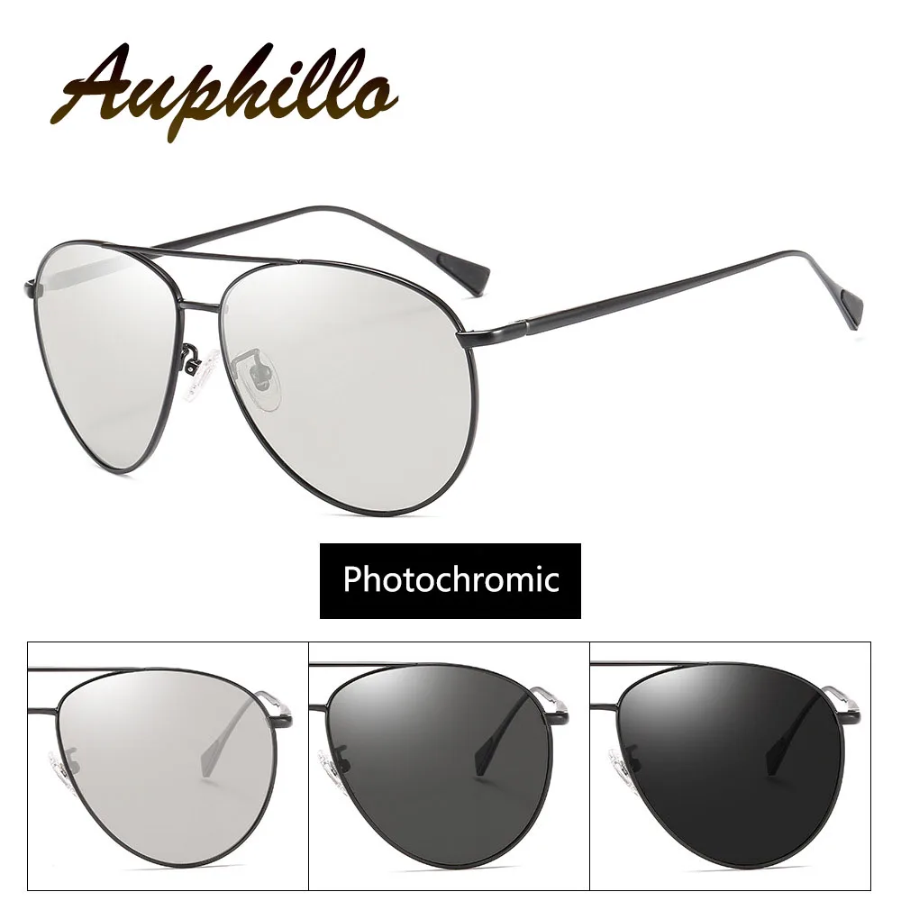 AUPHILLO Pilot Sunglasses Men Polarized Driver's Driving Glasses Classic Brand Designer Photochromic Sunglasses gafas sol hombre AUPHILLO Pilot Sunglasses Men Polarized Driver's Driving Glasses Classic Brand Designer Photochromic Sunglasses gafas sol hombre