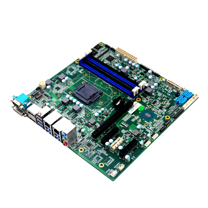 

4K display Industrial MINI ITX motherboard with LGA1151 socket and 4 DDR4 ram socket support ATX power supply