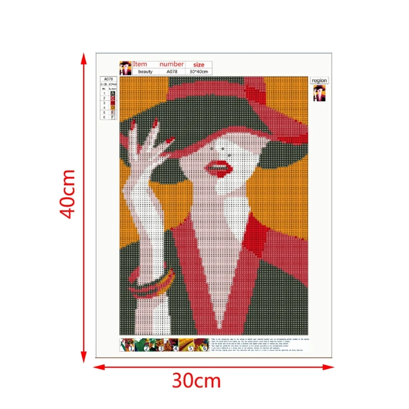 

Beauty Lady DIY 5D Diamond Painting Embroidery Cross Stitch Craft Home Decor Kit