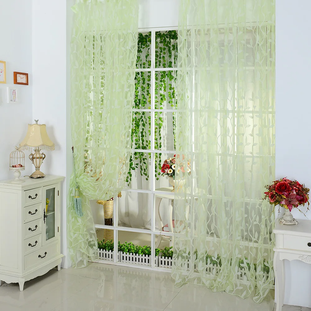 Шторы с листьями для спальни гостиной кухни|panel drapes|curtains sheerssheer panel |