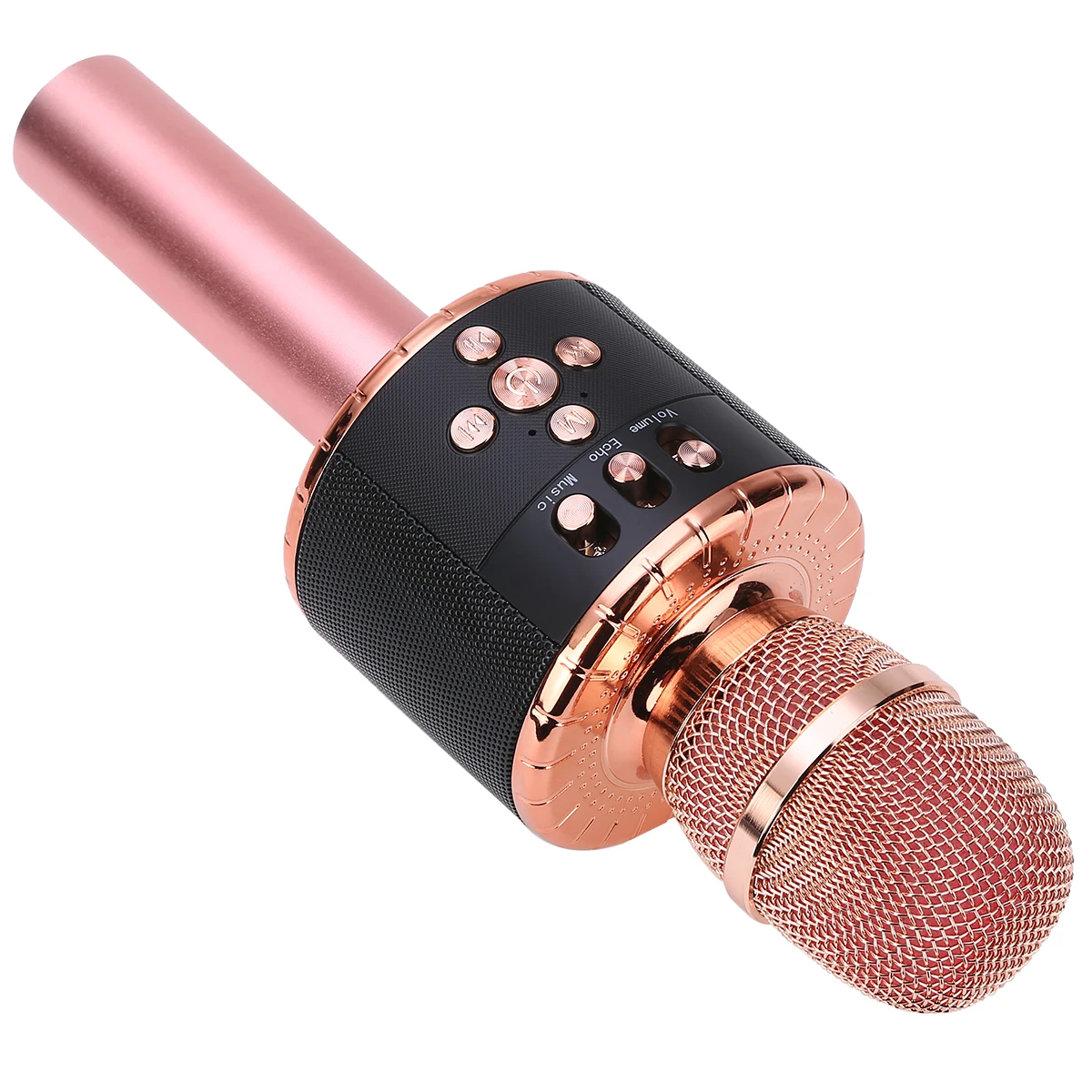 Professional Karaoke Wireless Bluetooth Microphone 4in1 Portable Handheld LED Lights USB Speaker Microphone for Home KTV