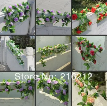 

New Arrive Wedding decorations flower vine artificial rose simulation roses silk flower