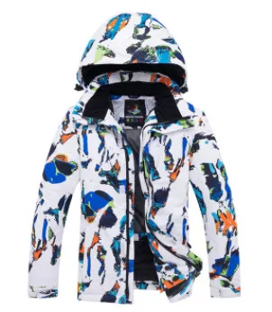 Теплый детский лыжный костюм; лыжная куртка для мальчиков и девочек; комплект со штанами; ветрозащитная водонепроницаемая куртка для сноуборда; зимние детские лыжные костюмы - Цвет: jacket3