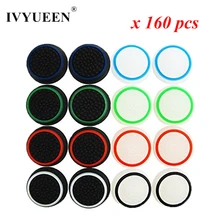IVYUEEN 160 шт разноцветные силиконовые ручки для большого пальца для playstation 4 PS4 Pro тонкий контроллер Защитная крышка для переключателя Pro