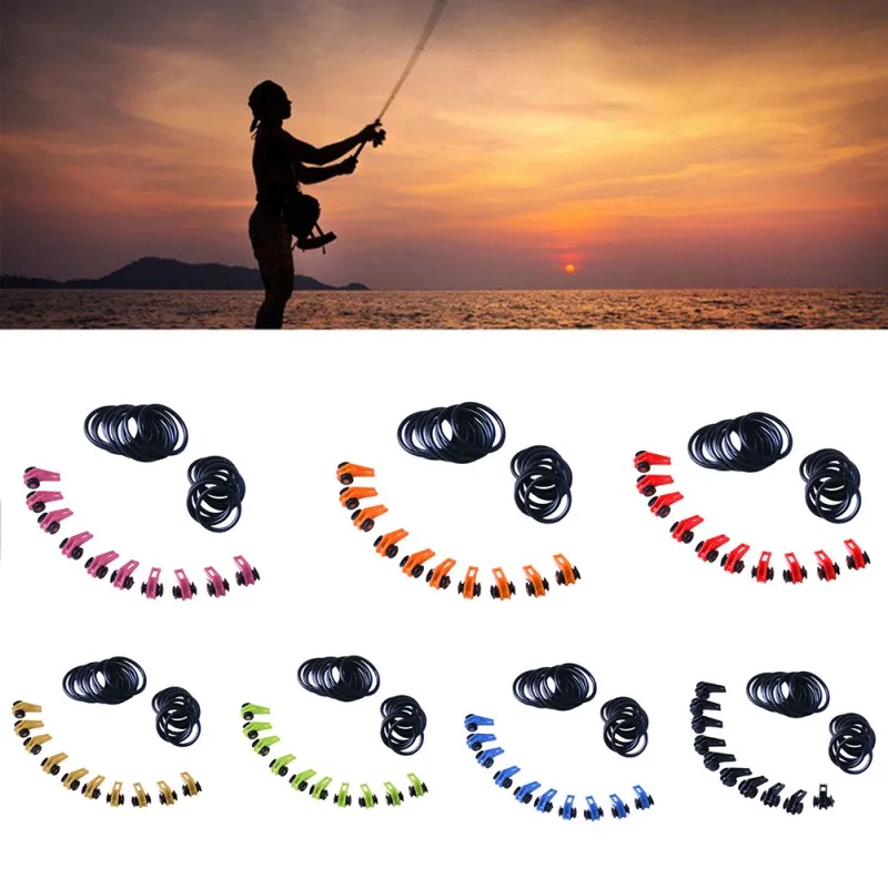 Portable Fishing Rod Hook Artificial Bait Practical Durable Plastic Fishing Lead Hanging Bait Fishing Supplies 7 Colors quantity