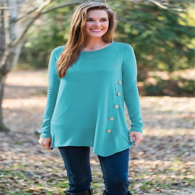 Tops Casual round neck pullover cotton T Shirt one pieces