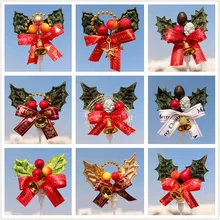 7 шт./Рождество 3D торта Топпер пластиковые Топпер для торта торт декоративные карты Новогодний бал/колокола/листьев карамельный ТОРТ ДЕКО