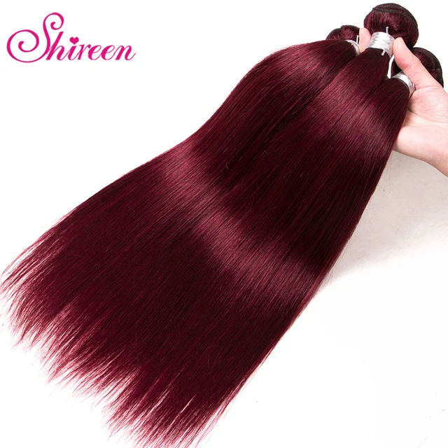 Cheap Shireen Pre-Colored Hair Weave Wine Red Human Hair Bundles 3PC Burgundy Remy Brazilian Straight Hair Extensions Hair Weft 99j Cheap Shireen Pre-Colored Hair Weave Wine Red Human Hair Bundles 3PC Burgundy Remy Brazilian Straight Hair Extensions Hair Weft 99j