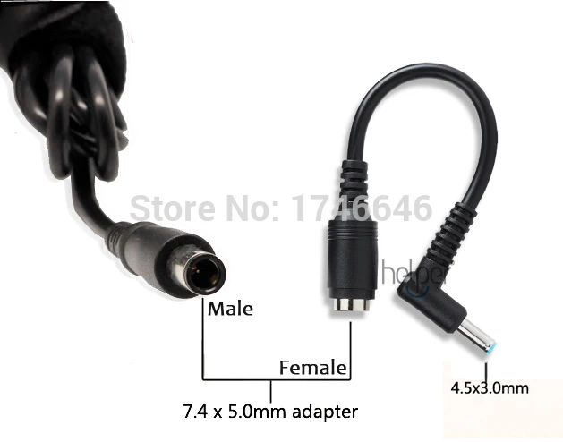 Ac Power Cord Charger Laptop Adapter Tip Connector Converter for Hp Pavilion Envy Dell Latitude XPS Vivobook Toshiba Satellite