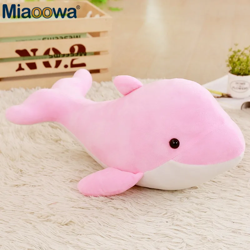 Miaoowa 1pc 40cm Lovely Dolphin Plush Toy Cartoon Stuffed Animal Fish Doll Cute Toys Gift for Children Creative Birthday Present