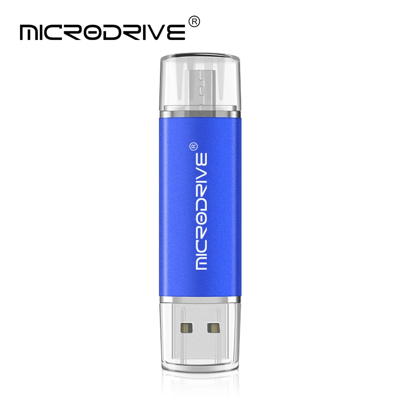 OTG USB флеш-накопитель 32 ГБ 16 ГБ 8 ГБ флеш-накопитель Micro USB флешка 64 Гб 128 ГБ флеш-накопитель карта памяти 4 Гб usb флэш-накопитель для смартфонов ПК - Цвет: Синий
