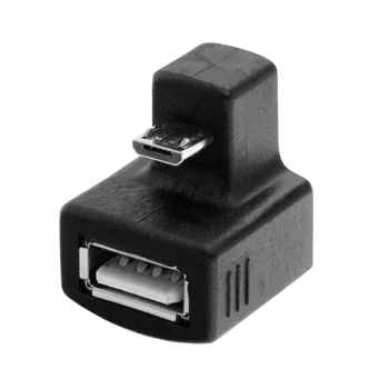 

Xiwai Micro USB OTG 180 Degree Down Right Angled to USB 2.0 Female Extension Adapter for Cell Phone & Tablet