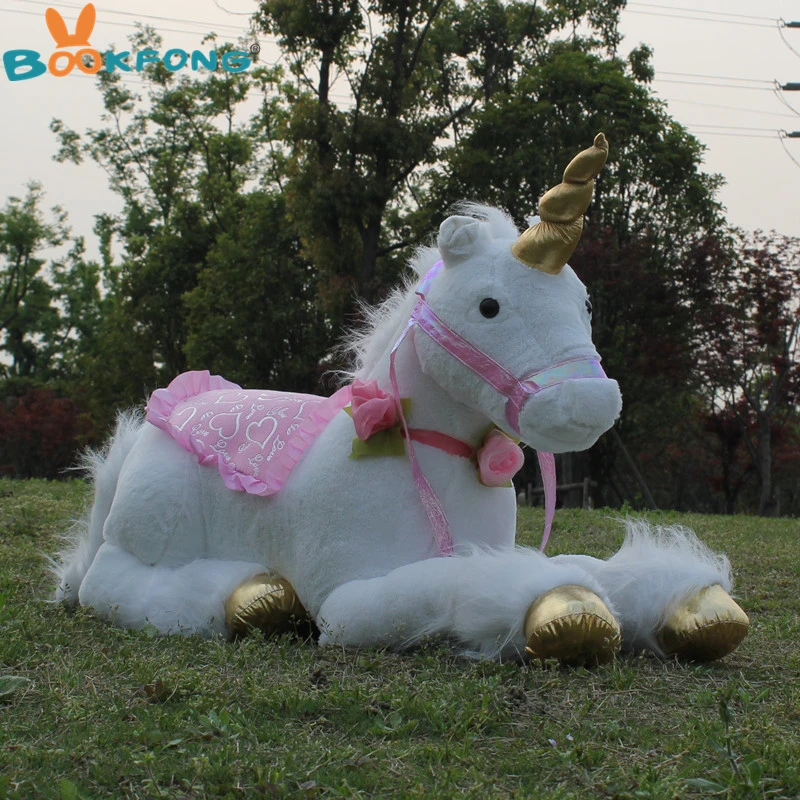 85 cm Jumbo Unicornio blanco juguetes de Peluche Unicornio gigante Animal de Peluche caballo juguete suave Unicornio Peluche muñeca regalo niños foto utilería
