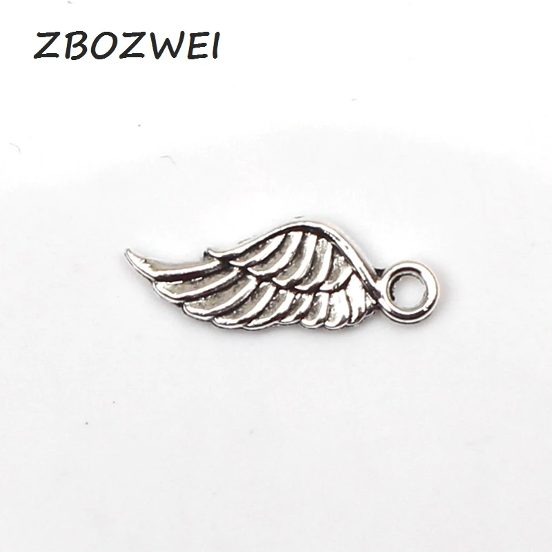 

15pcs Charms angel wings 21*8mm Antique Tibetan Silver Pendant Accessories DIY Vintage bracelet Necklace Handmade