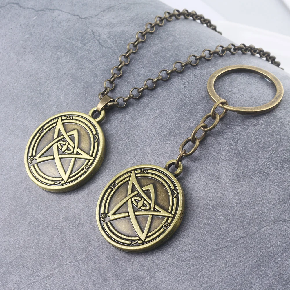 

Cthulhu Mythos Keychain God Yog Sothoth Star System COC TRPG The Elder Sign Key Chain for Women Men Car Keyring Jewelry Gift