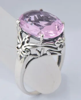 

Euramerican style pirate fashion princess ancient silver 925 solid silver sweet topaz stone silver rings