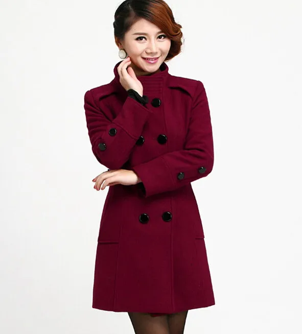 Высокое качество, женское теплое пальто, новая мода, шерстяное пальто, женское тонкое, большой размер, европейский бренд, пальто
