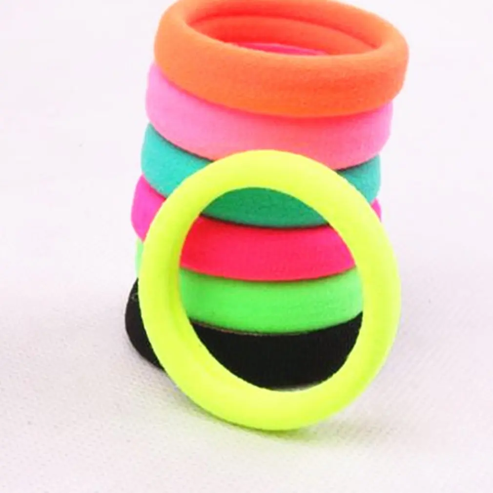 Candy Color Elastic Ring Hair Rope Band Women Ponytail Holder Solid Color Hair Bands Ring Hair Styling Accessories