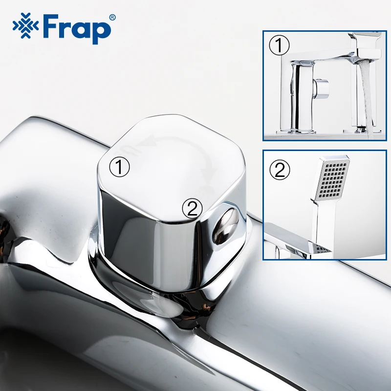 Online Frap Drei stück Badewanne Wasserhahn Bad Dusche Wasserhahn Bad Dusche Set Wasserfall Bad Waschbecken Wasserhahn Wasser Mischbatterien F1134  F1146