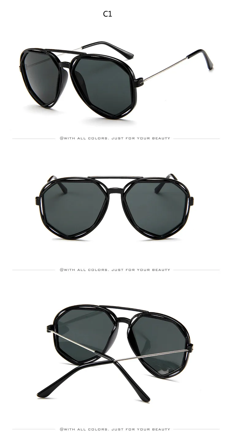 Новинка, модные квадратные детские солнцезащитные очки для мальчиков и девочек, детские защитные солнцезащитные очки, UV400 зеркальные вечерние очки - Цвет линз: c1
