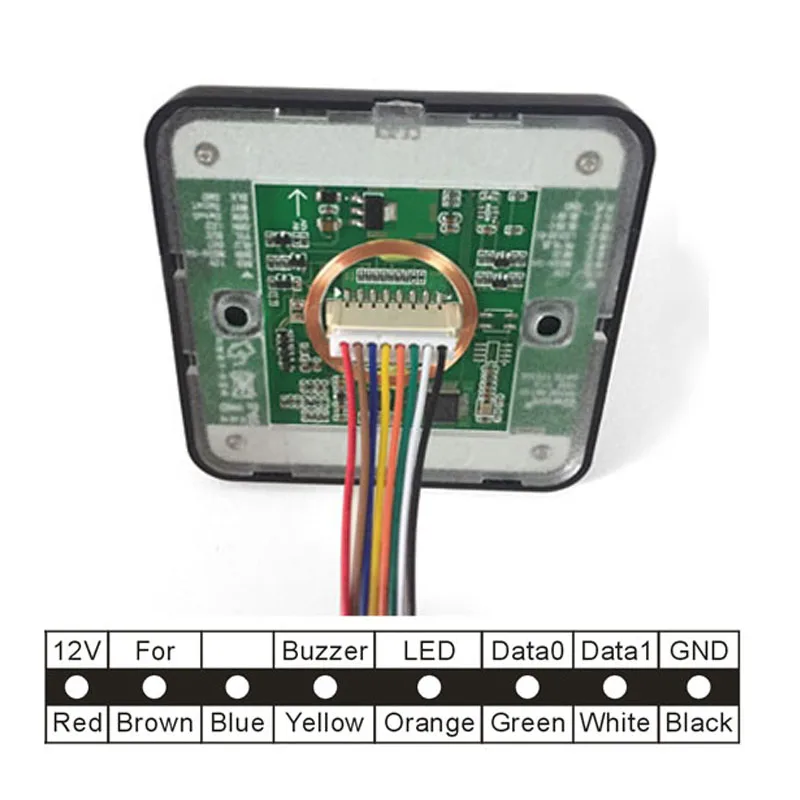 Новое закаленное стекло Двухчастотный RFID 125 khz-1356 бесконтактный считыватель МГц wiegand считыватель контроля доступа+ IC nfc метка/идентификационный ключ