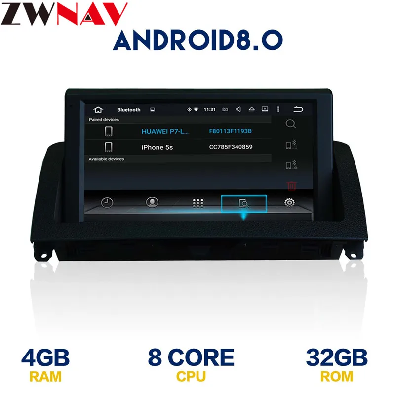 Cheap 8" Android 8.0 Car Multimedia Player for Mercedes Benz C Class W204 2007-2011 with GPS Navigation DVD USB AUX SD WiFi 8Core 4+32 9