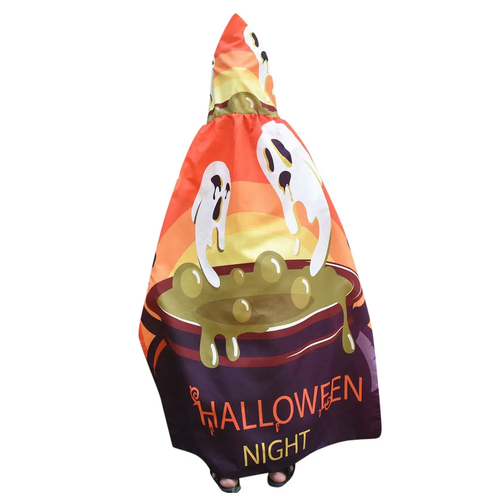 MUQGEW костюмы на Хэллоуин для Девочки плащ-накидка, накидка с принтом в виде надписей и крыло шаль шарфы пончо костюм аксессуар# TX4 - Цвет: Оранжевый
