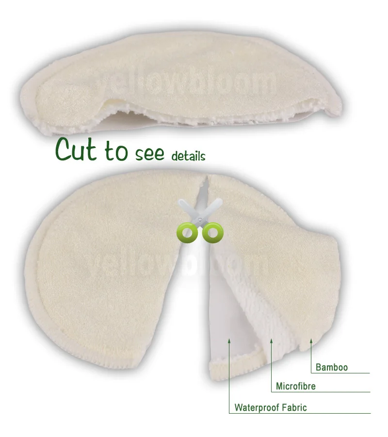 Littles&Bloomz Soft Bamboo Washable Reusable Nursing Breast Pad $2.99=4pcs Breastfeeding Absorbent Waterproof Stay Dry Cloth Pad 3