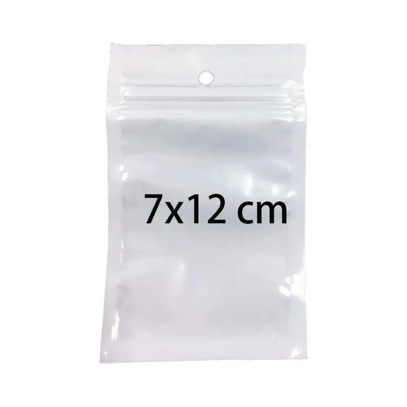 

Ysmile 7x12 CM Clear Pearl Plastic Bag Front Transparent Zip Lock Package